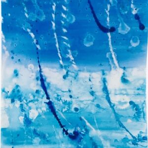 Celestial Showers Over Sapphire Waves